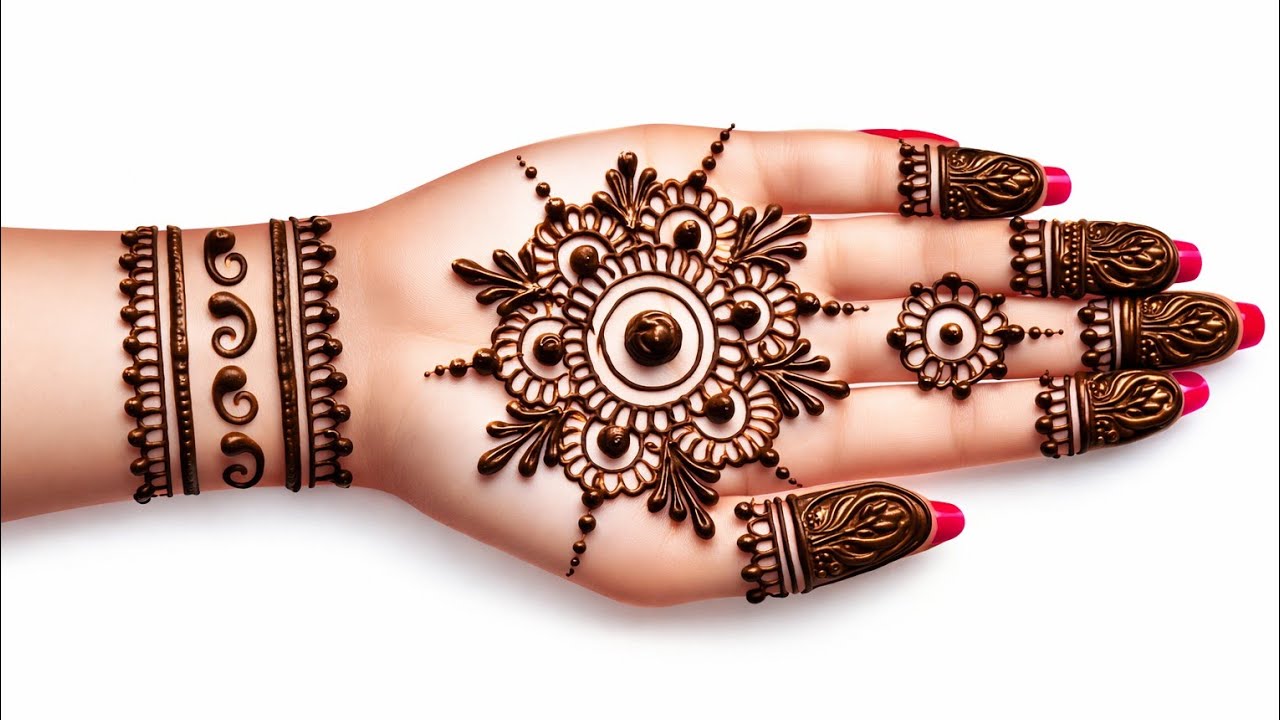 Simple Easy Mandala Mehandi Design #henna #simplemehndi