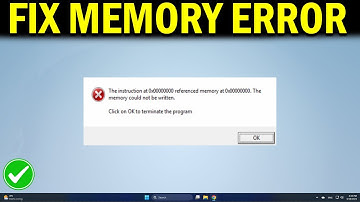 How To Fix Referenced Memory at 0x00000000 The Memory Could Not Be Read