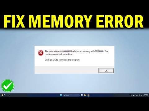 How To Fix Referenced Memory at 0x00000000 The Memory Could Not Be Read