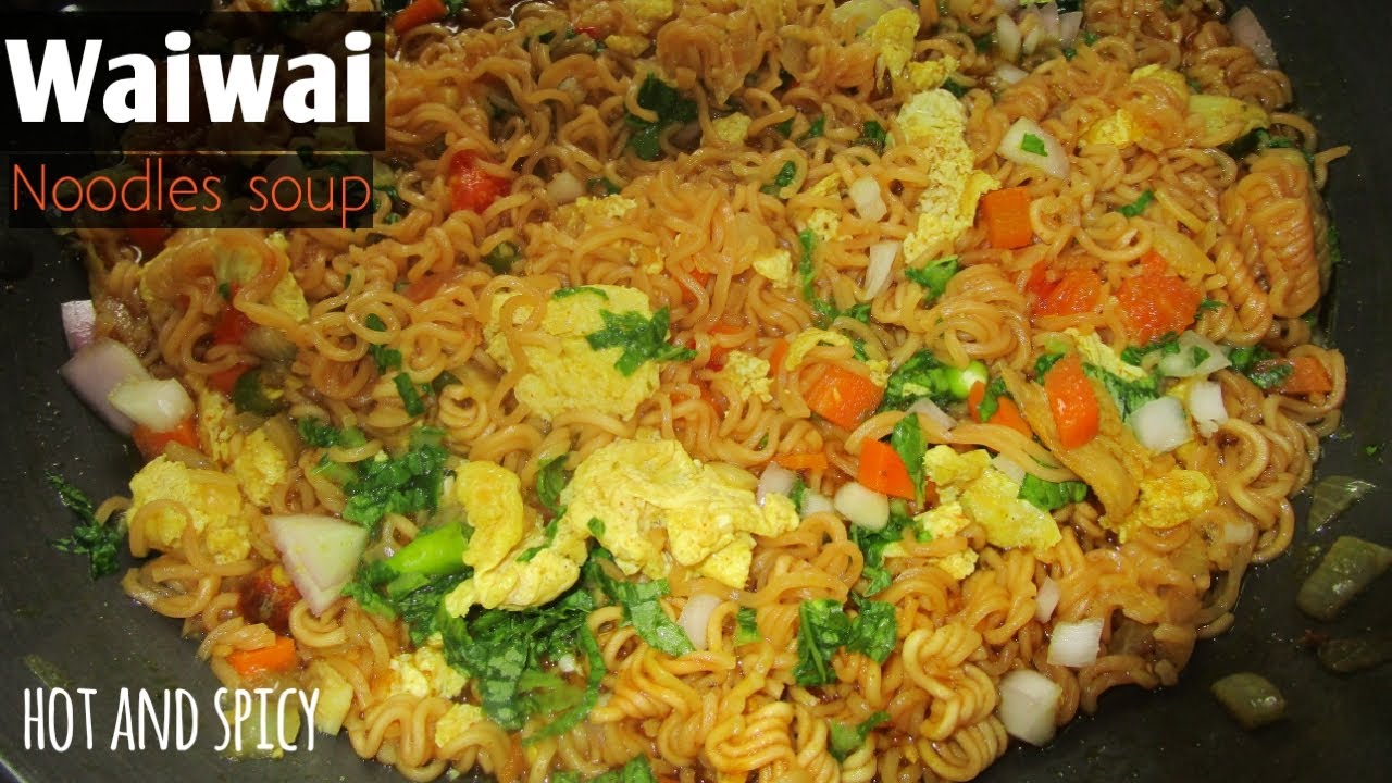 Hot and spicy noodles (Wai wai) Quick and easy recipe Soup noodles