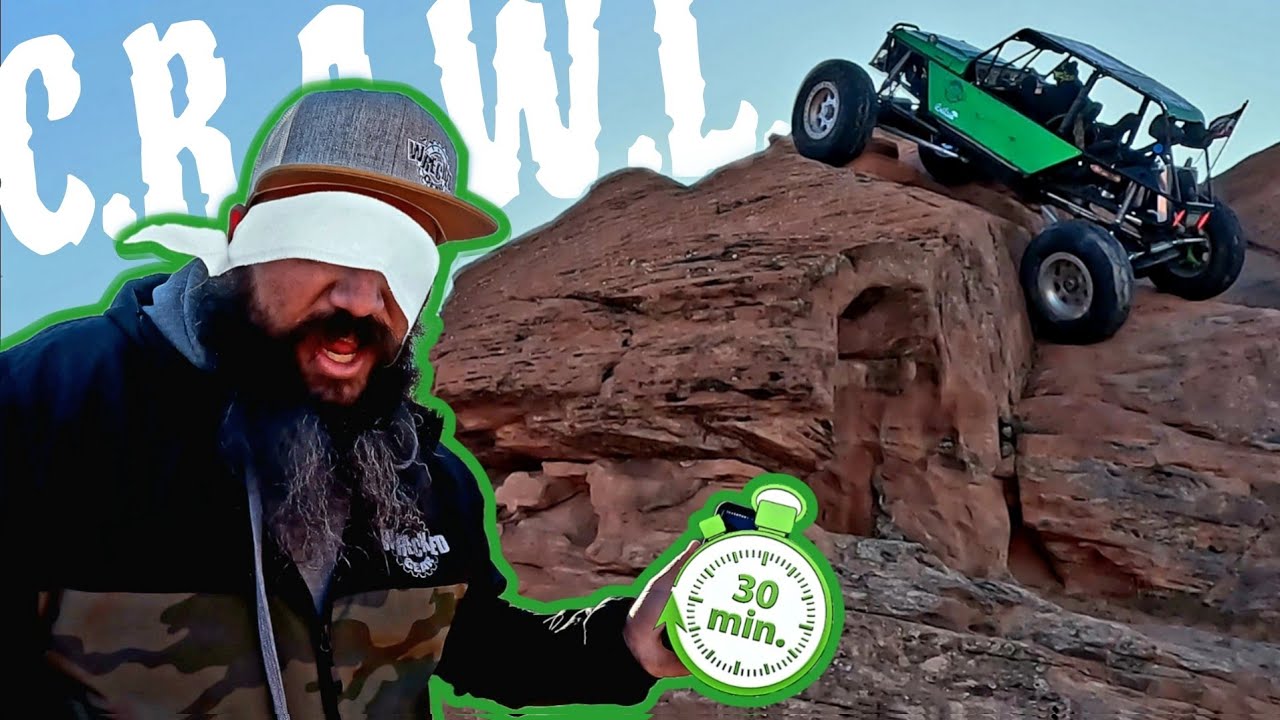 BLIND-FOLDED Up a 9 Rated Trail (CRAWL CHALLENGE)