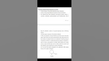 IMPORTANT OF CONNINE ll MSC ORGANIC CHEMISTRY ll SCIENCE ll ALKOIDS ll #trending #viral #chemistry