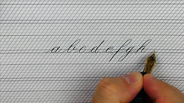 How to use the guidelines to improve your Copperplate script – Alphabet - Handwriting practice