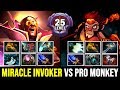 MIRACLE Invoker vs Master Tier Pro Monkey King - Full Slotted Battle 7.22 Dota 2