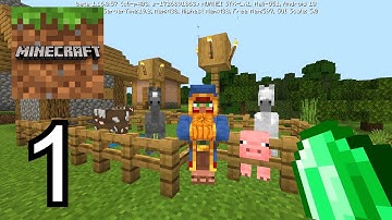 Minecraft PE - Survival Mode - Gameplay walkthrough part 1 (iOS,Android) MCPE lets play