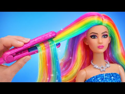 DIY doll makeover ✨ hairstyle spa and cute accessories