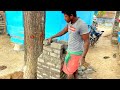 Pooja mandir design brickworkoutdoor simple temple design making with bricks and cement mixer