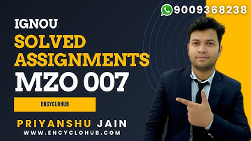 Solved assignment of MZO 007 IGNOU | Solved assignment Ignou 2025