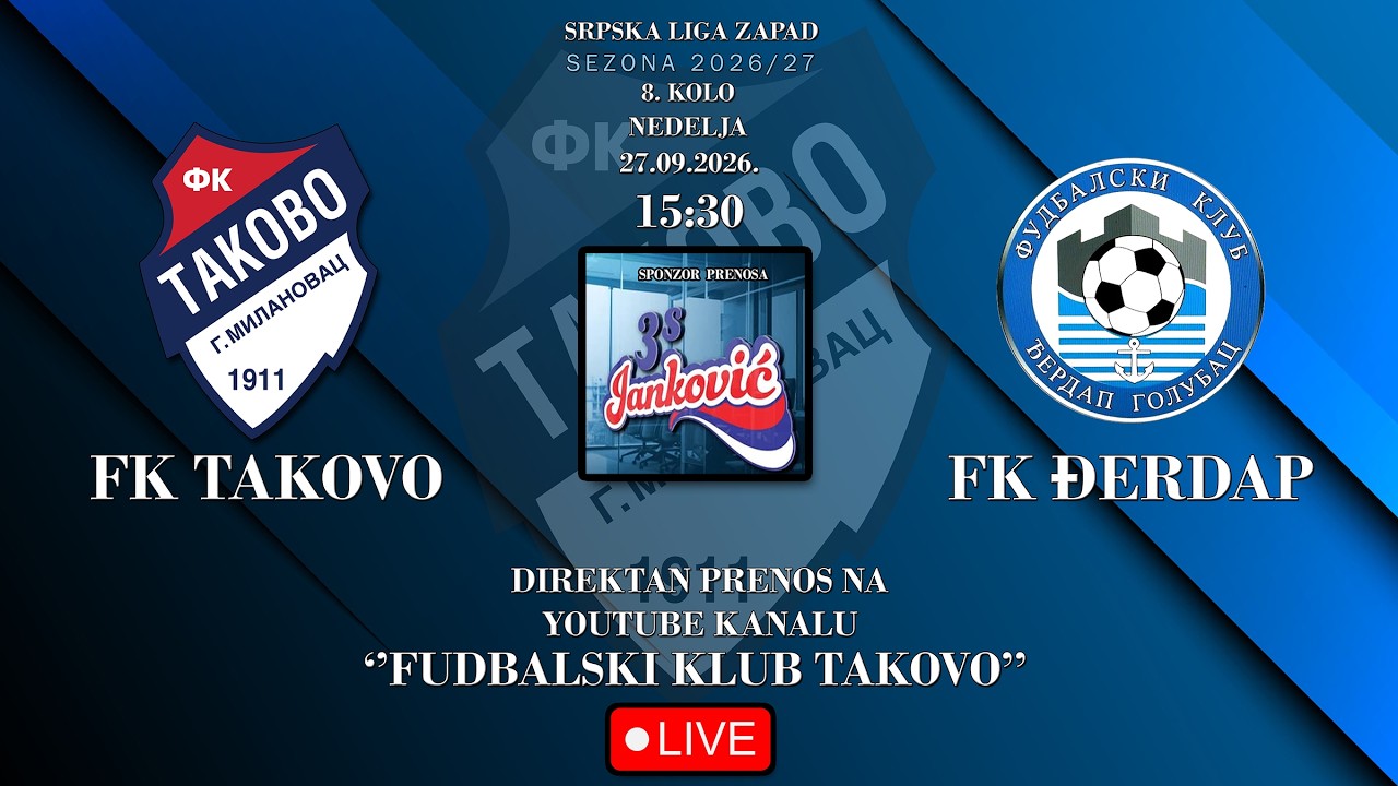 FK TAKOVO - FK ĐERDAP