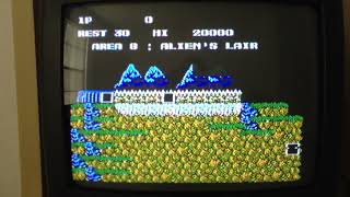 Contra aka Gryzor - Stage Select and 30 Lives (Konami Code)