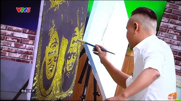 VT3 cà phê sáng với họa sĩ Nghệ sĩ kỷ lục gia Nguyễn Tiến vẽ tranh biểu diễn sân khấu với lửa