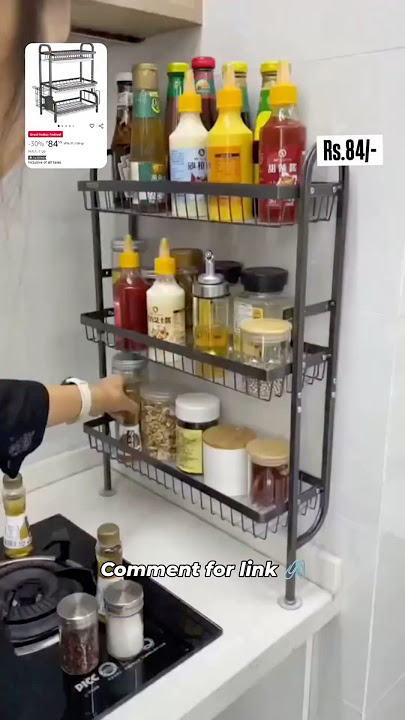 Storage rack 🤩 (link is in description) #shortsviral #flipkartfinds #kitchenfinds #storagehack