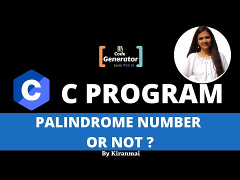 Check A Number Is Palindrome Or Not In C | Palindrome Number Or Not In C | C Program