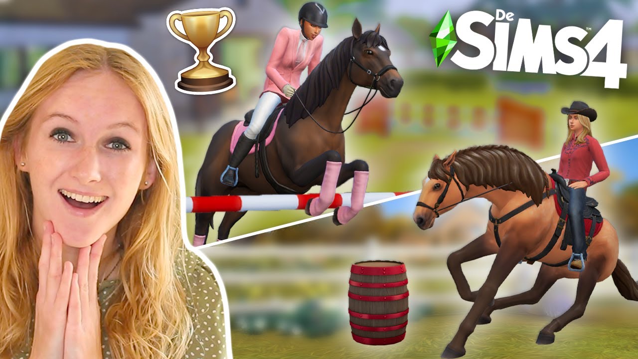 Aan TWEE grote WEDSTRIJDEN meedoen met MIJN PAARDEN! 😨🏆 *Sims 4*