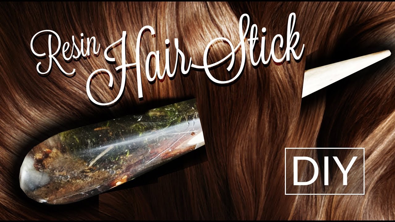 Nature in Resin Hair Stick ( Moss & Wood Cast in Clear Resin) DIY YouTube