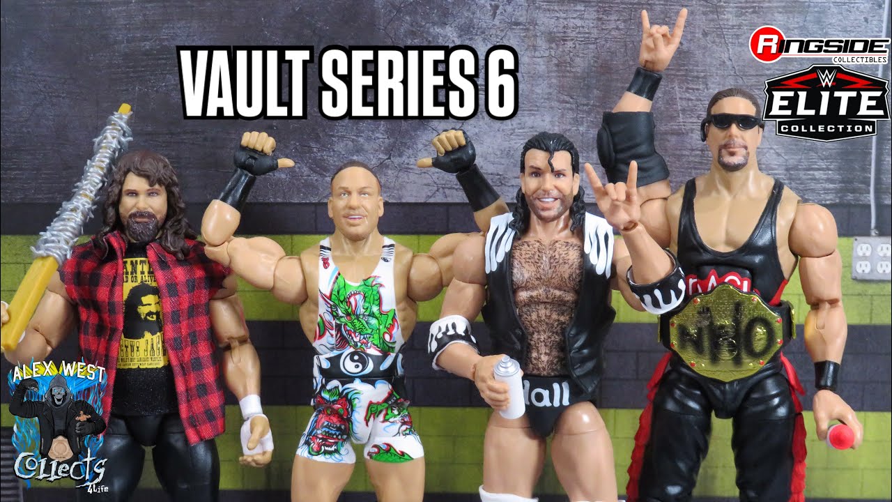 WWE Mattel From The Vault Ringside Collectibles Series 6 Scott Hall, Kevin Nash, RVD & Cactus Jack!