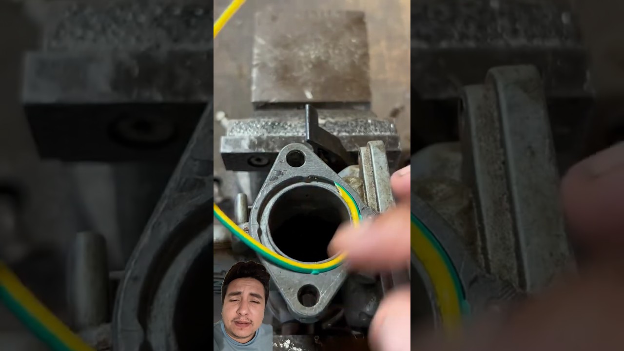 Improvisación de oring haciendo el empaque con un cable #mecanica #autos #taller
