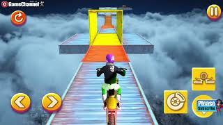 Impossible Bike Stunt Tracks Moto Racing 3D / Bike Racing Games / Android Gameplay Video screenshot 4