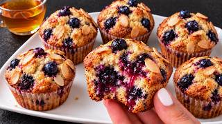 Just add blueberries to oatmeal! No sugar or flour!