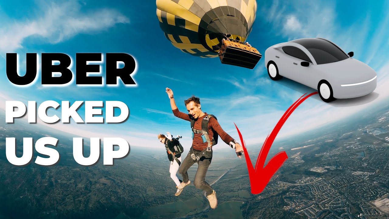 Getting an UBER after skydiving from a Hot Air Balloon 🚗 YouTube