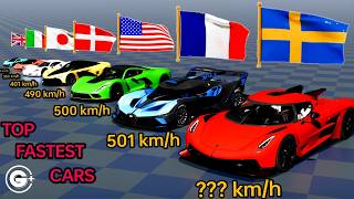 50 Fastest Cars in the World 2026 | 3D Comparison