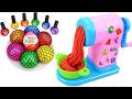Satisfying Video l How to make Glitter Noddle WITH Rainbow Machine Plane & Palydoh Cutting ASMR