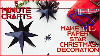 MAKE AN ORIGAMI CHRISTMAS STAR, ARTS AND CRAFTS DECORATION