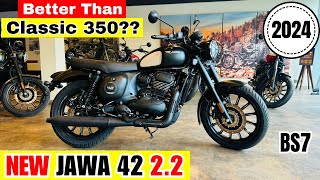 2024 New Jawa 42 2.2 BS7 Model😍Detailed Review | Mileage | price | Features | Better Than Classic??🔥