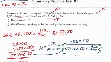 Math for Business and Applications   Ch 11 Summary Practice Test 5 to 6