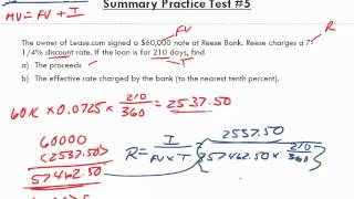 Math for Business and Applications   Ch 11 Summary Practice Test 5 to 6