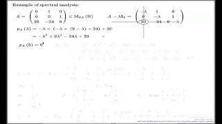 Spectral analysis via characteristic polynomial -- 3x3 example, part I