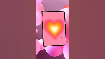 Gradient heart wallpaper for iPad / iPhone #applepencil #procreate #beginners