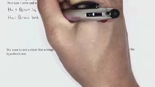 Question 6.1 Stating the Null and Alternative Hypothesis, Type Errors