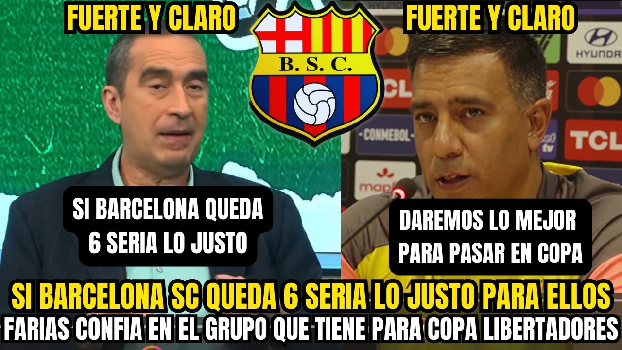 🔥 ESCÁNDALO EN BARCELONA SC FARIAS RESPONDE CRÍTICAS Y CONFÍA EN EL GRUPO PARA LIBERTADORES