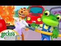 Fire at the Garage | Gecko&#39;s Garage Stories and Adventures for Kids | Moonbug Kids