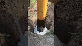 Backyard Engineering Fence Post and Stretch Wrap Construction