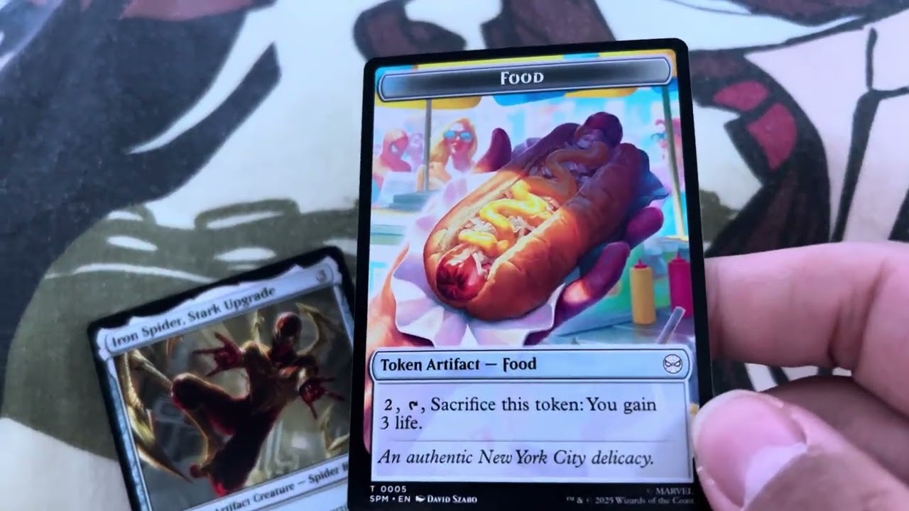#498 MTG Spiderman: Iron Spider, Stark Upgrade; Food/Robot Token