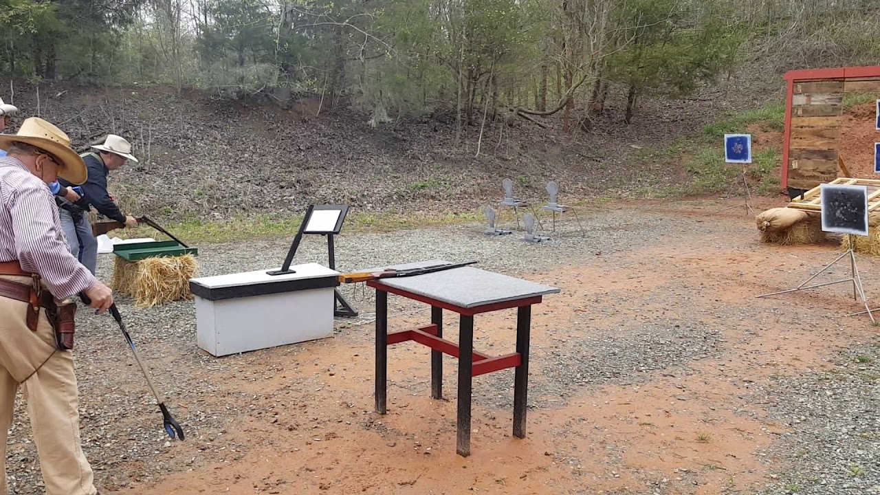 Wendover Kid shooting stage 5 at the Gunfight at the Cavalier Cowboys