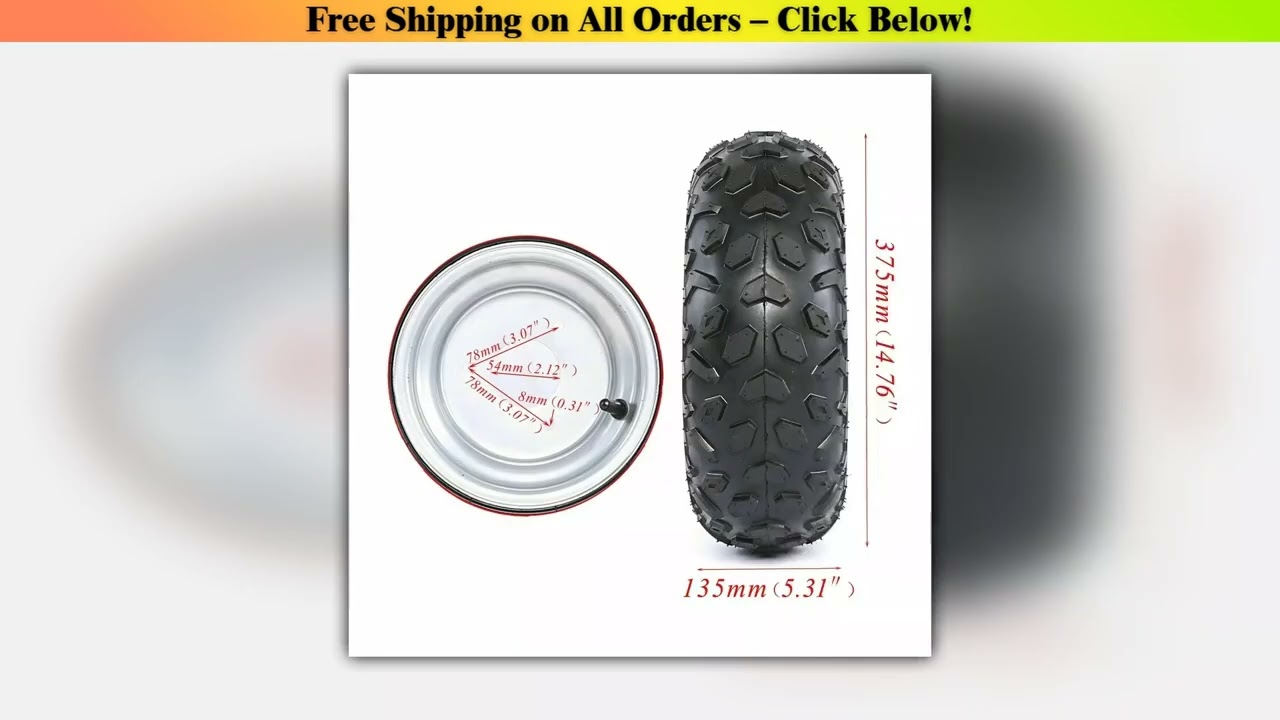 TDPRO 2pc 145/70- 6" Tyre Rim Wheel 3 Lug + Axle Hub For LT50 110CC 70cc Go Kart ATV