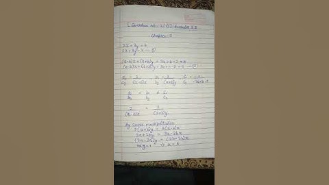 Class 10 Math ncert Chapter 3 Exercise 3.5(pair of linear equations in two variable)Question no 2(i)