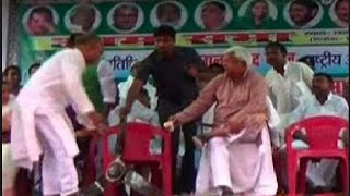 Ceiling Fan Falls On Lalu Prasad Yadav During Bihar Election Rally