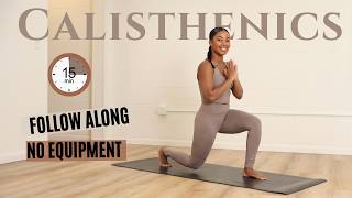 15 Min Beginner Calisthenics Workout at Home | Full Body No Equipment