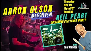 Aaron Olson Neil Peart Drumming Challenge Winner Interview Thurs May 1st 12pm PDT 3pm EDT