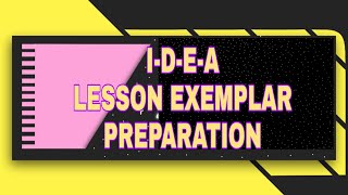 IDEA LESSON EXEMPLAR