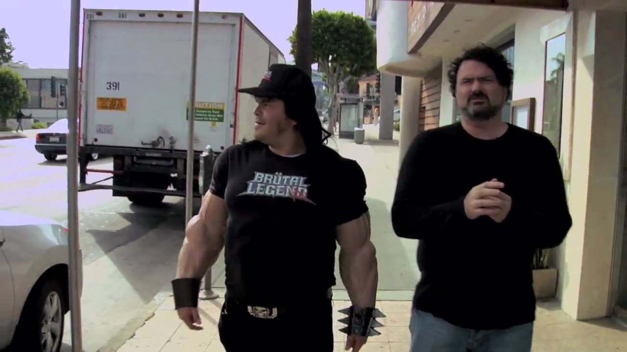 Brutal Legend - Jack & Tim talk on the street
