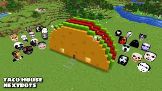 SURVIVAL TACO HOUSE WITH 100 NEXTBOTS in Minecraft - Gameplay - Coffin Meme
