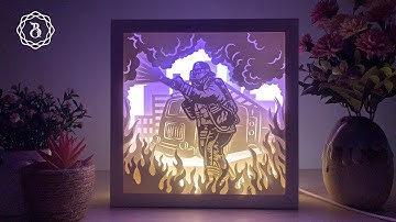 How to make Fireman Shadow Box - DIY Lightbox