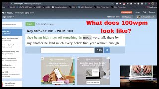 What does 100 wpm look like?