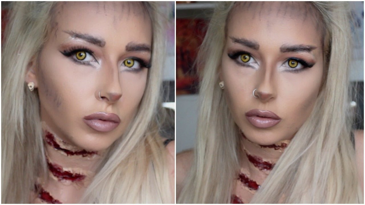 Quick And Easy Clawed Werewolf Halloween Makeup Tutorial