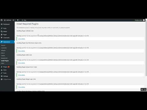How to install plugins for Jobfinder Job Portal Theme
